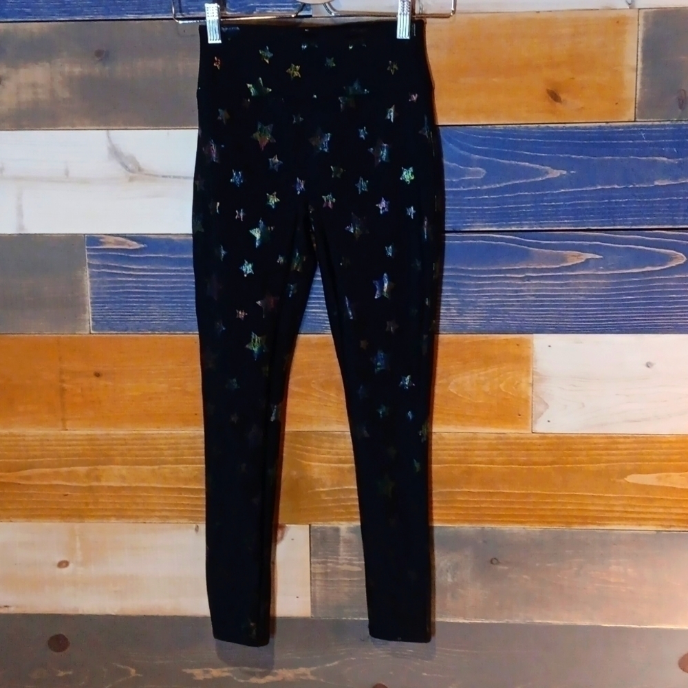 Spanx Foil Star Leggings L 10 12